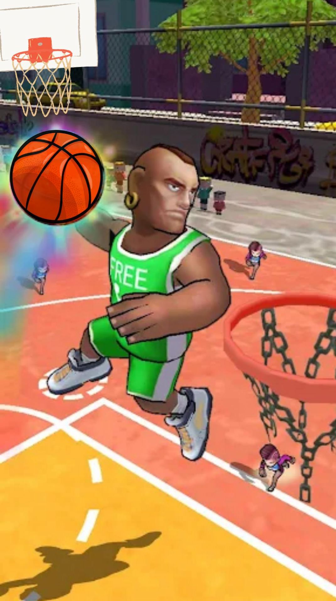 扣籃冠軍賽游戲安卓版（Basketball Court Challenge-Dodge & Score Ball）截圖3