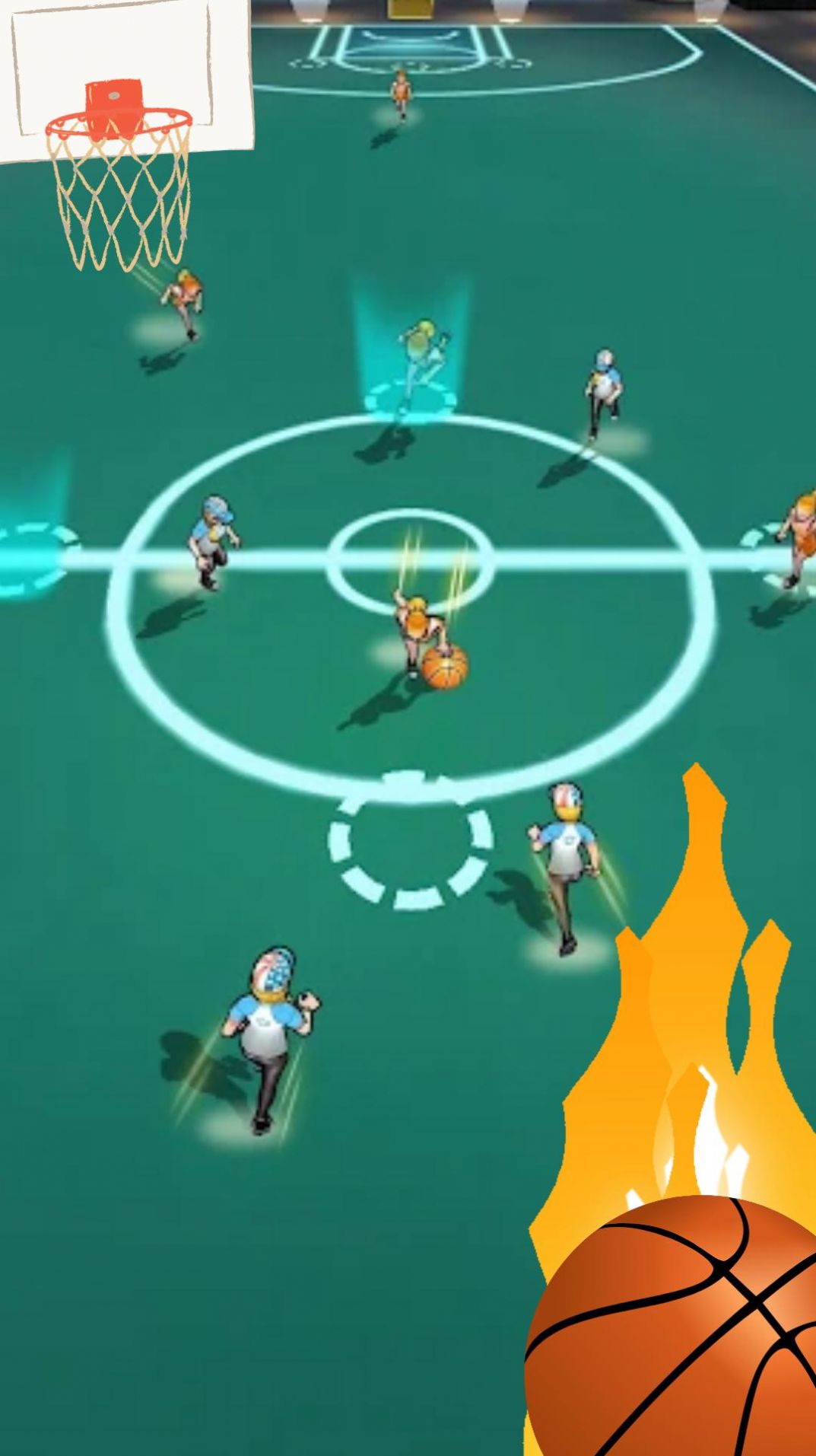 扣籃冠軍賽游戲安卓版（Basketball Court Challenge-Dodge & Score Ball）截圖4