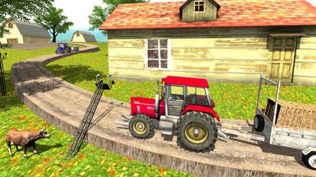 拖拉機(jī)手推車駕駛游戲安卓版（Tractor Trolley Driving Game）截圖2