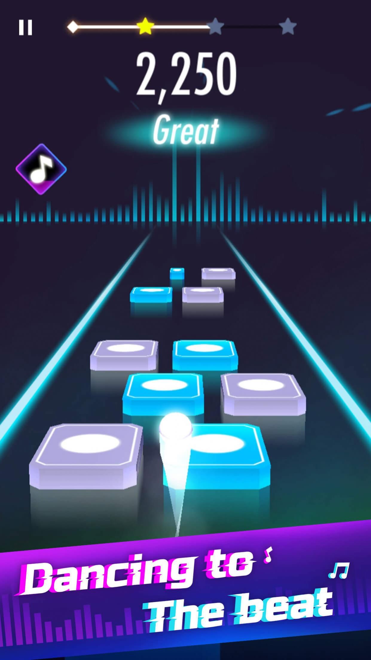 音樂球球跳一跳游戲安卓版（Tiles Hop）截圖1