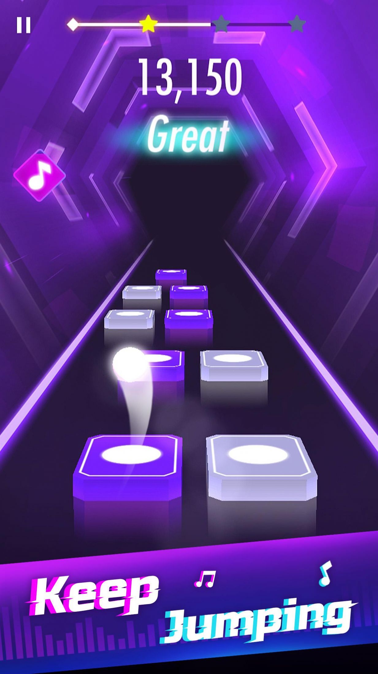 音樂球球跳一跳游戲安卓版（Tiles Hop）截圖4
