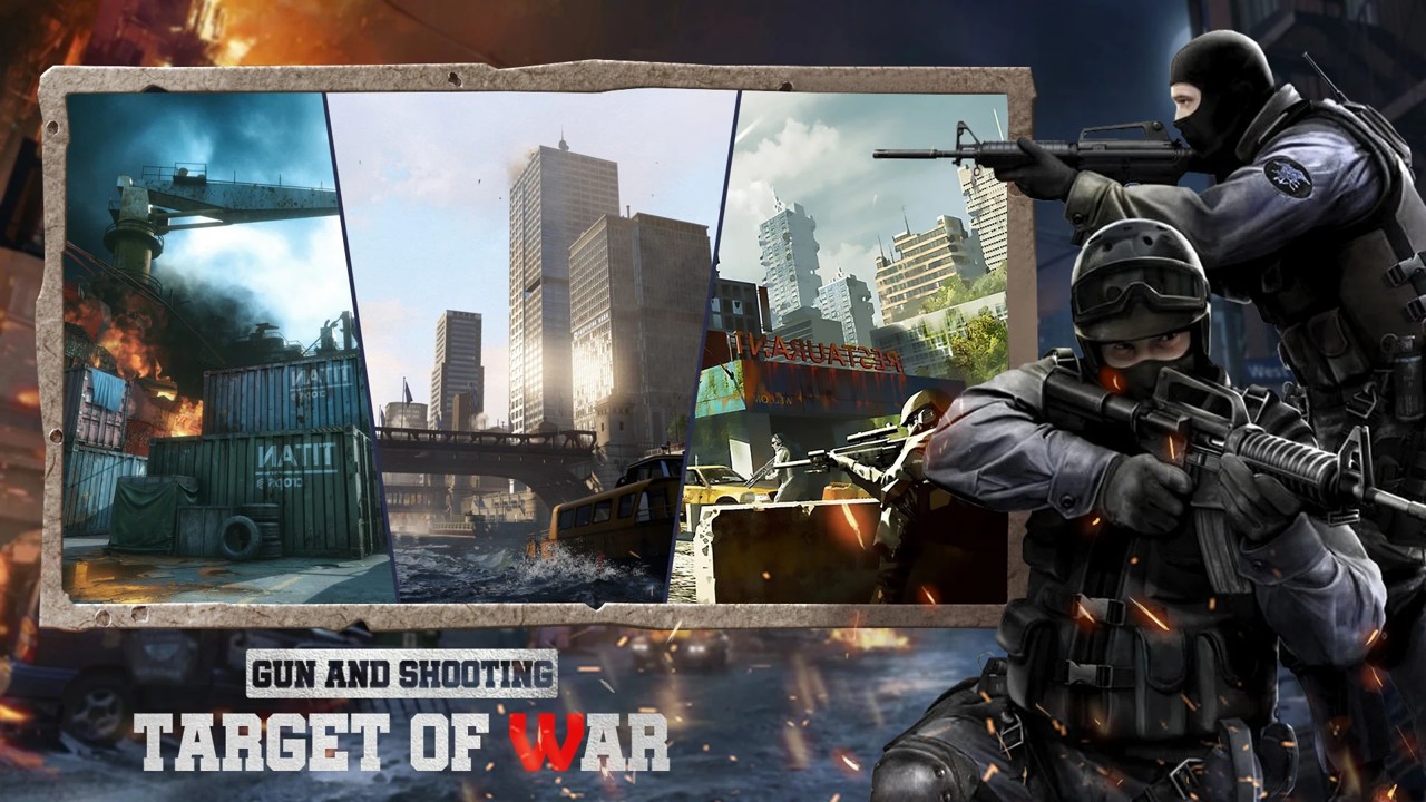 槍與射擊目標(biāo)戰(zhàn)游戲中文版（Gun and Shooting: Target war）截圖2
