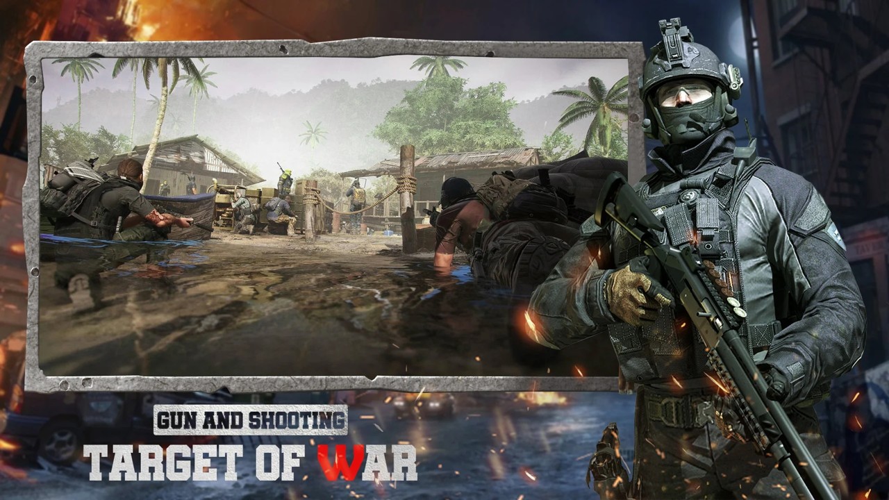 槍與射擊目標(biāo)戰(zhàn)游戲中文版（Gun and Shooting: Target war）截圖1