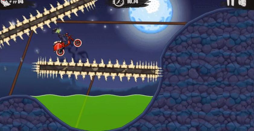 南瓜幽靈摩托游戲中文版（moto x3m spooky land）截圖1