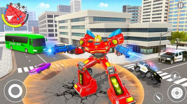 校車機(jī)器人汽車游戲安卓版（School Bus Robot Car Game）截圖2