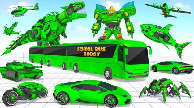 校車機(jī)器人汽車游戲安卓版（School Bus Robot Car Game）截圖4