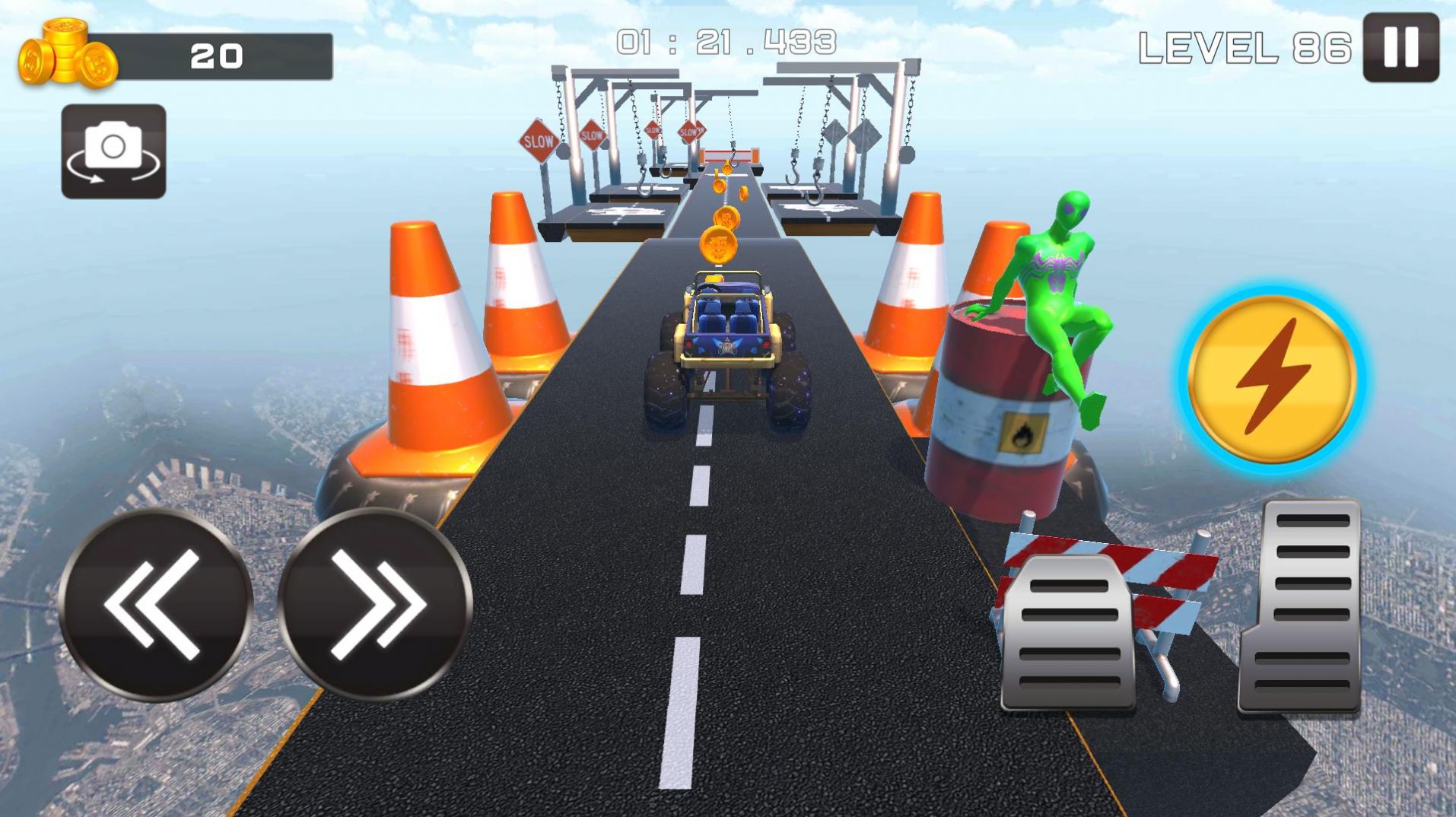 超級(jí)英雄特技賽車游戲手機(jī)版（Car Stunt 3D）截圖1
