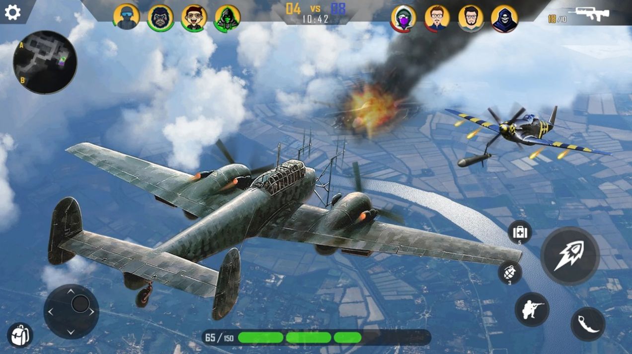 现代战机战争游戏安卓版（Air Fighting Games 3d Offline）截图2: