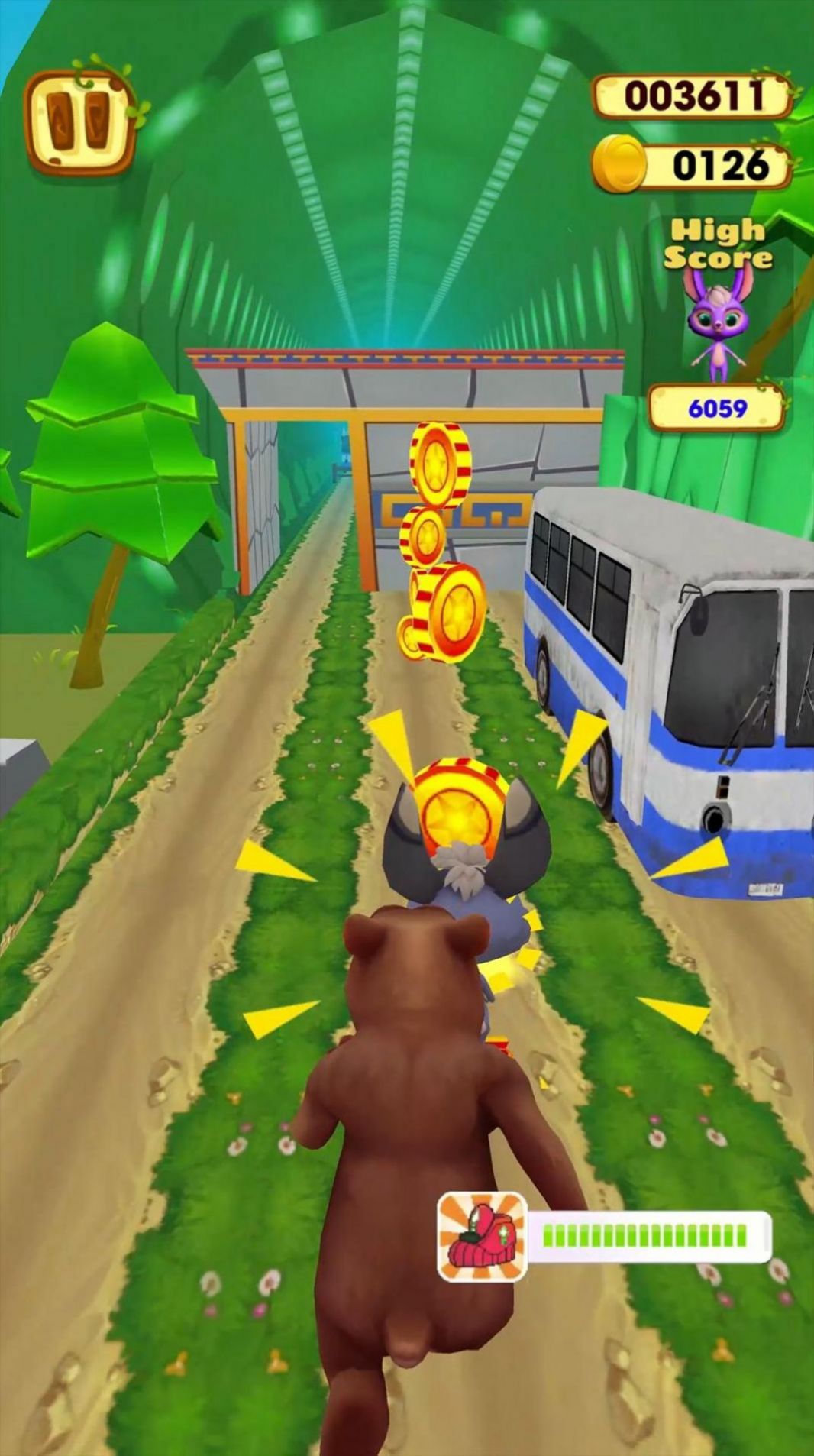 動物叢林跑酷游戲安卓版（Subway Jungle Runner）截圖4