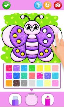 蝴蝶著色閃光游戲安卓版下載（Butterfly Coloring Glitter）截圖4