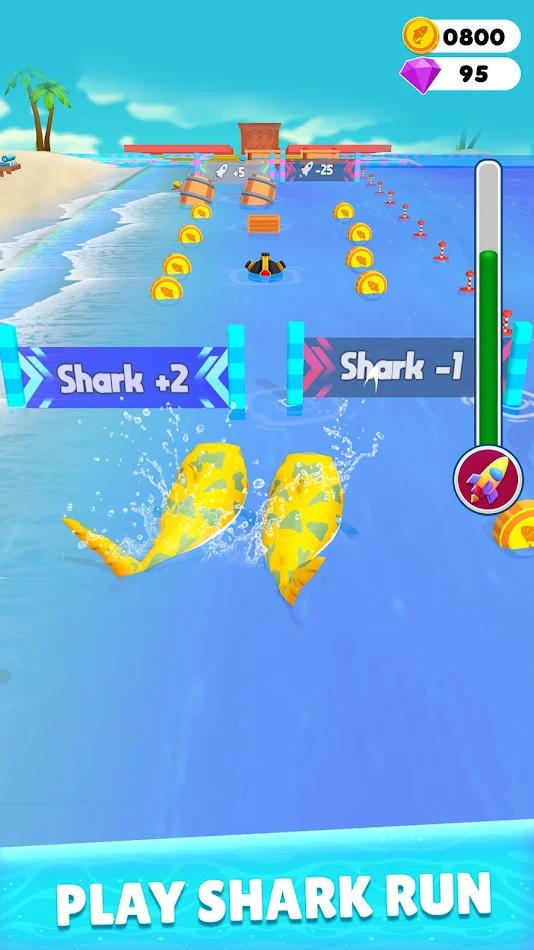 鯊魚奔跑游戲中文版（Shark Run 3D）截圖4