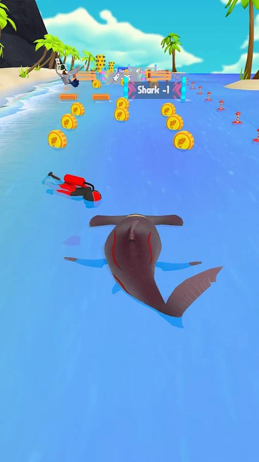鯊魚奔跑游戲中文版（Shark Run 3D）截圖6
