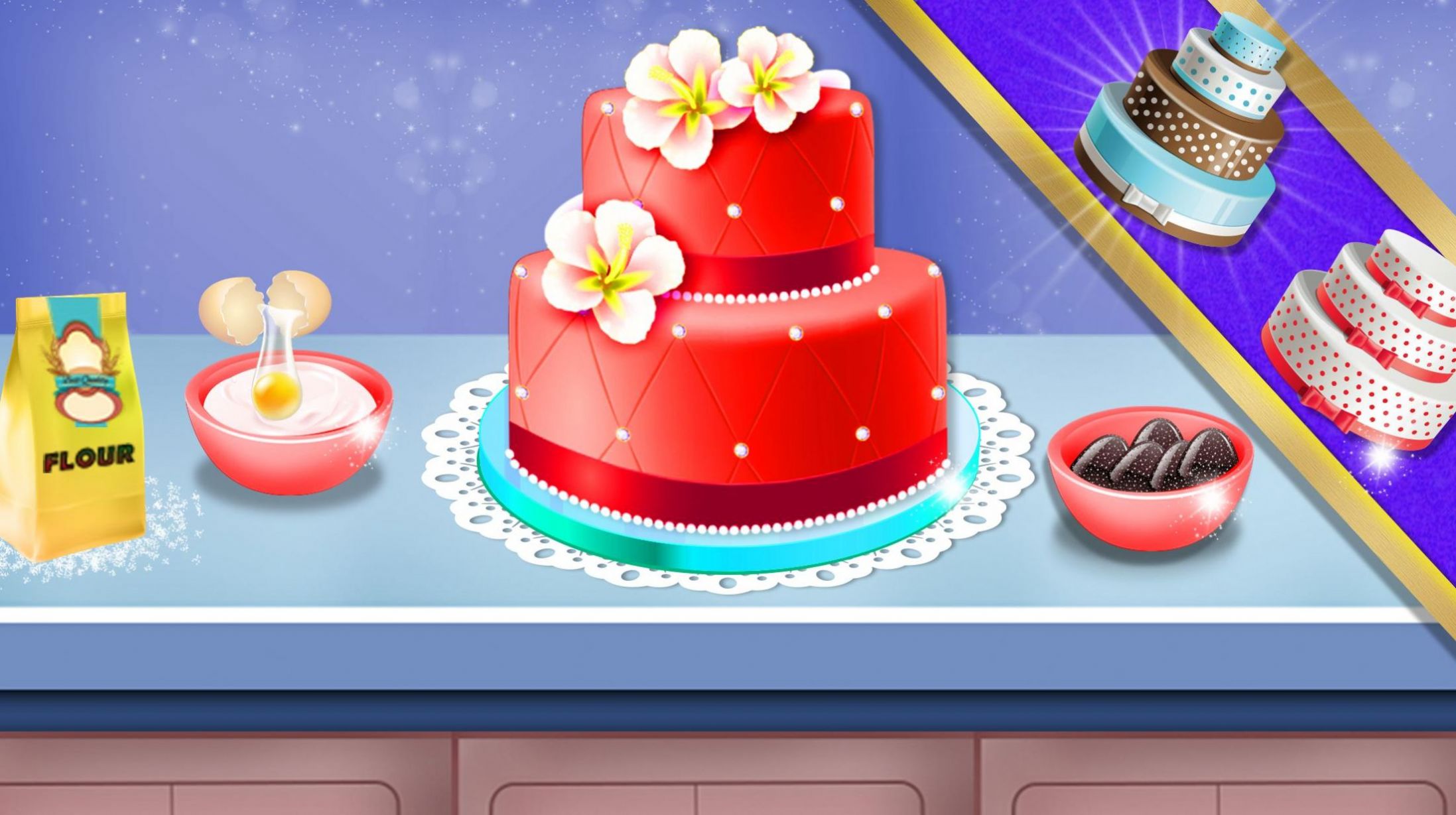 女孩蛋糕烘焙店游戲中文版（Cake Baking Games for Girls）截圖3