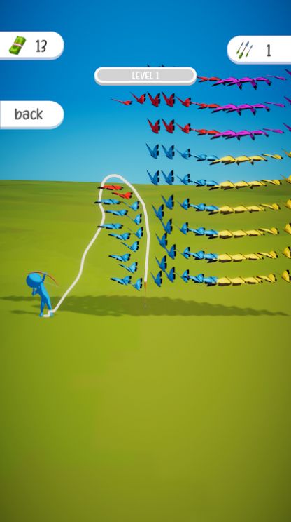 蝴蝶狩獵游戲中文版（Butterfly Hunter 3D）截圖1