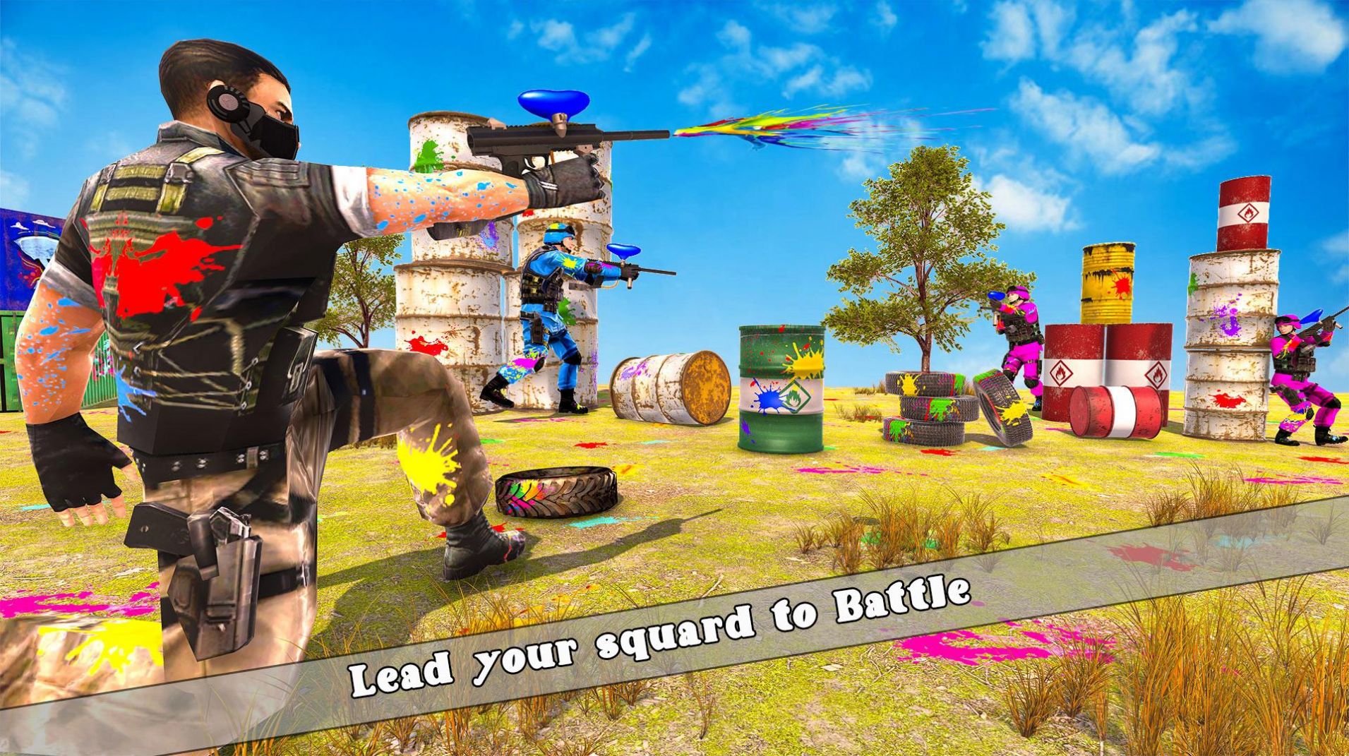 彩彈射擊戰(zhàn)斗模擬器游戲安卓版（Arena Paintball Battle）截圖1