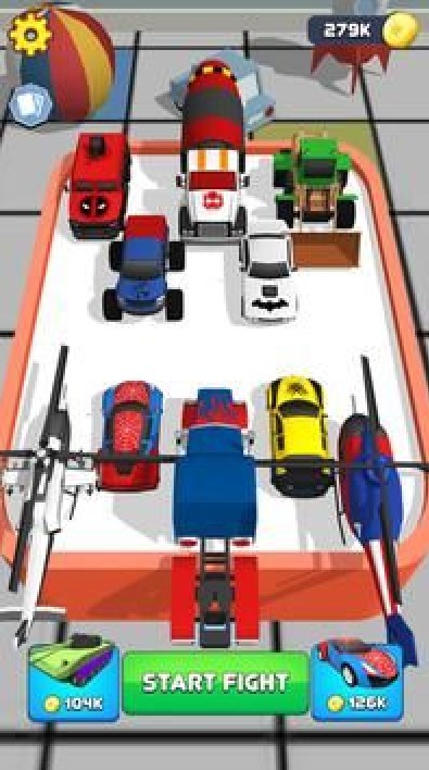 超级英雄汽车合并大师游戏安卓版下载（Superhero Car Merge Master）截图4: