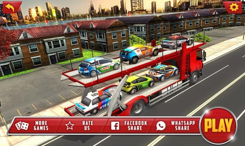 板車運輸模擬器游戲安卓版（Vehicle Transporter Trailer Truck）截圖3