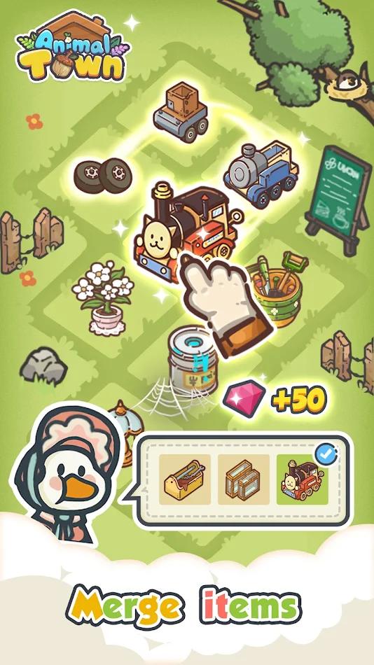 動(dòng)物城合并游戲中文版（Animal Town - Merge Game）截圖4