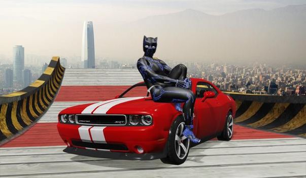 黑人英雄大型坡道游戲手機(jī)版（Black Hero Mega Ramp）截圖2