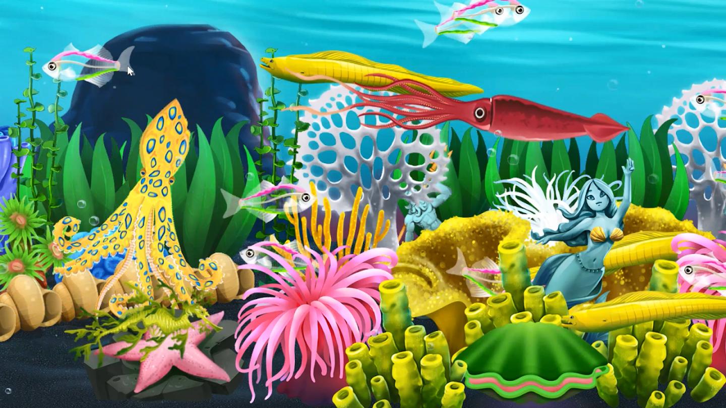 魚(yú)樂(lè)園閑置水族館游戲安卓版（Fish Paradise）截圖1