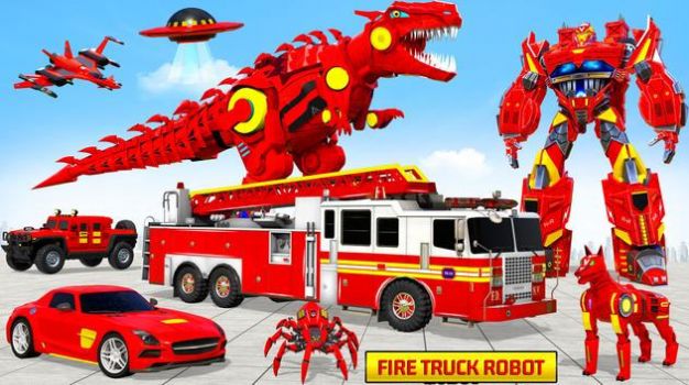 消防車機器人汽車游戲手機版下載（Fire Truck Robot Car Game）截圖2