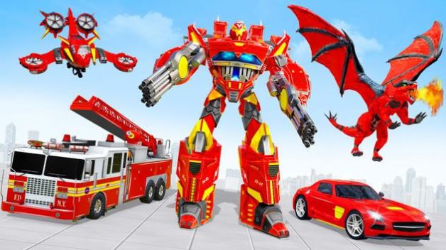 消防車機器人汽車游戲手機版下載（Fire Truck Robot Car Game）截圖4