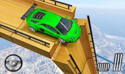超級坡道超跑競賽游戲最新版（Mega Ramp Car Stunt Race Game）截圖1