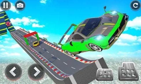 超級坡道超跑競賽游戲最新版（Mega Ramp Car Stunt Race Game）截圖2