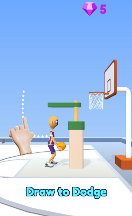 畫投籃游戲安卓版(Draw Basket)截圖2