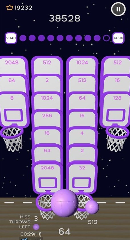 超级灌篮2048游戏最新版（HyperDunk2048）截图2: