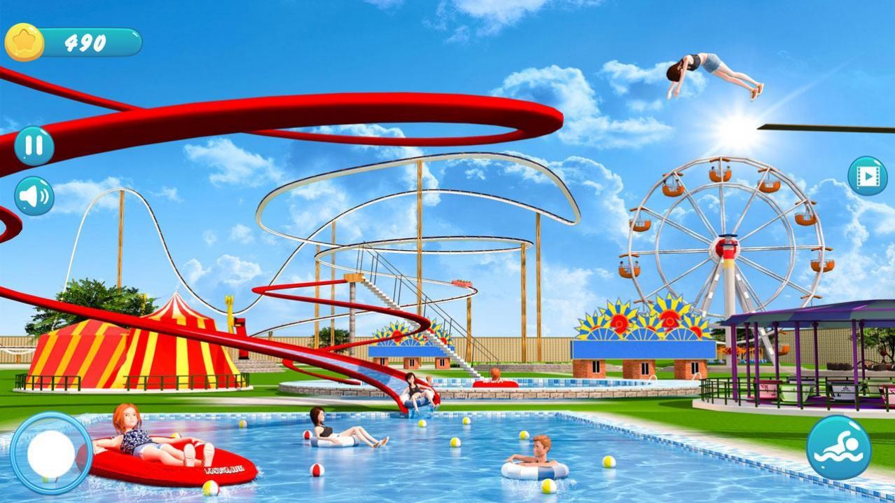 水上公園滑梯競速游戲最新版截圖2