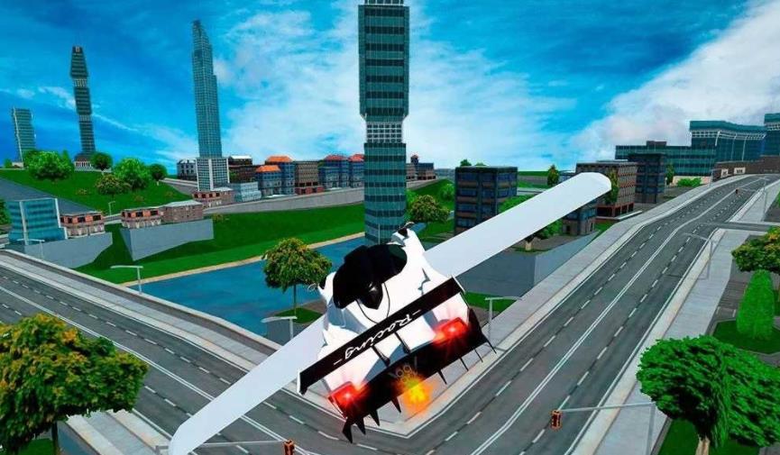 飛行汽車真實(shí)駕駛游戲中文版（Flying Car Real Driving）截圖4