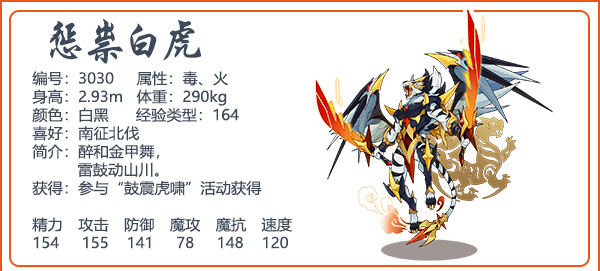 洛克王國懲崇白虎怎么獲得？懲崇白虎技能是什么？