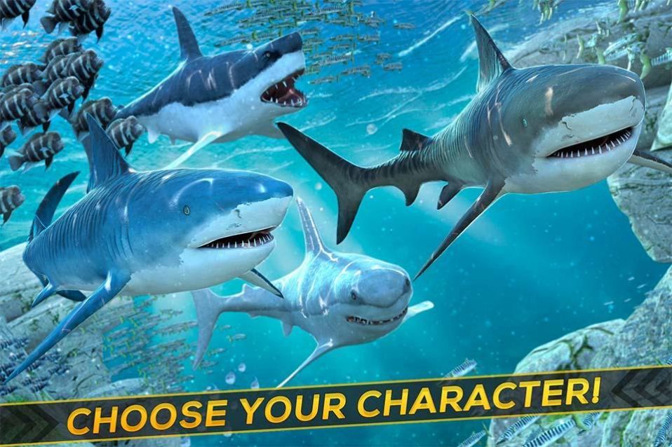 鯊魚大戰(zhàn)鱷魚游戲中文版（Shark vs Crocodile Fight ）截圖3