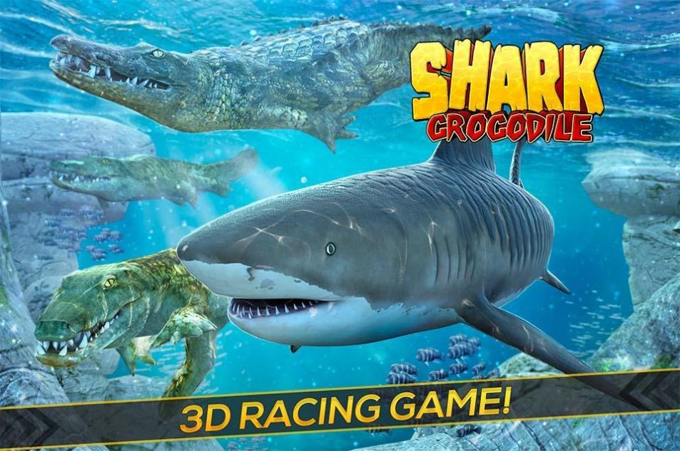 鯊魚大戰(zhàn)鱷魚游戲中文版（Shark vs Crocodile Fight ）截圖4