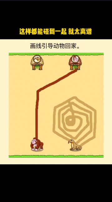 抖音全民烧脑新版画线引导动物回家游戏下载3