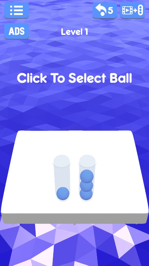 球排序3D顏色排序游戲中文版（Ball Sort 3D Color Sorting Game）截圖1