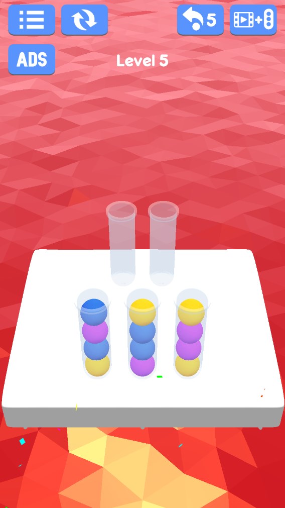 球排序3D顏色排序游戲中文版（Ball Sort 3D Color Sorting Game）截圖2