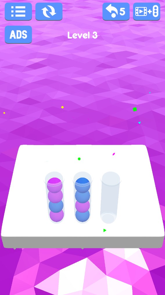 球排序3D顏色排序游戲中文版（Ball Sort 3D Color Sorting Game）截圖4