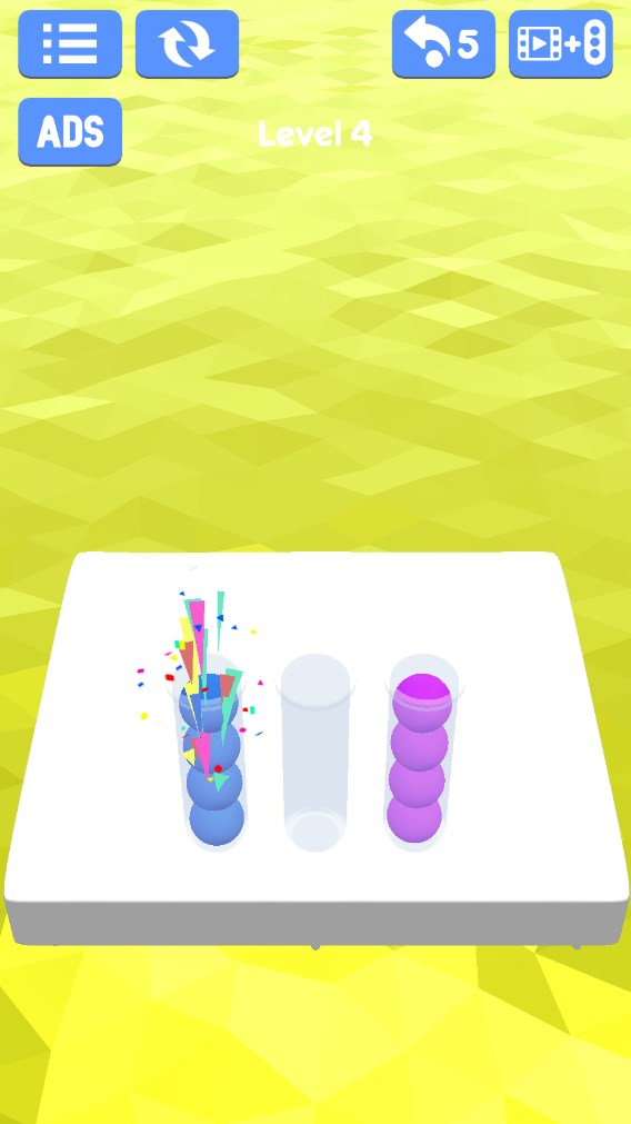 球排序3D顏色排序游戲中文版（Ball Sort 3D Color Sorting Game）截圖3