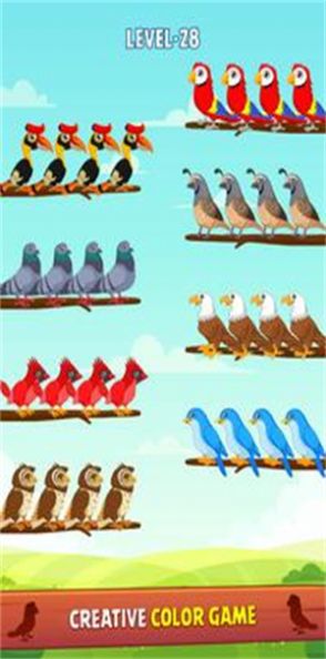 鳥類顏色分類拼圖游戲安卓版截圖3