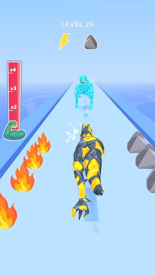 恐龍進化運行3D模擬器游戲手機版（Dino Evolution Run 3D）截圖3