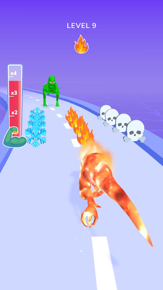 恐龍進化運行3D模擬器游戲手機版（Dino Evolution Run 3D）截圖2