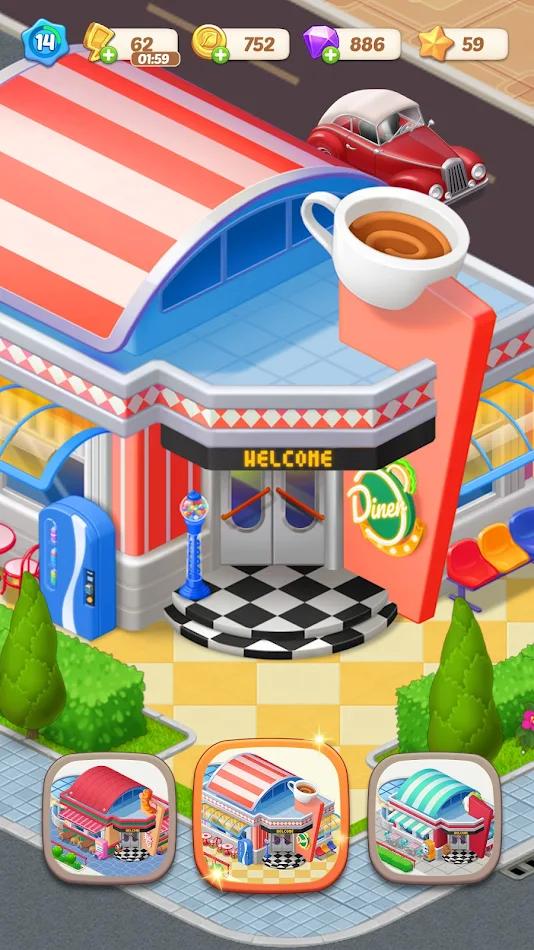 快樂合并咖啡廳游戲安卓版（Happy Merge Cafe）截圖3