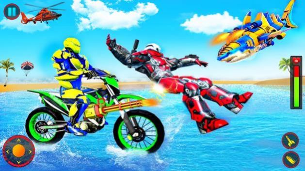 鯊魚機器人變形車游戲手機版下載截圖2