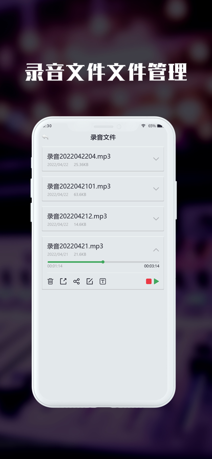 黑屏錄音機(jī)APP手機(jī)版截圖2