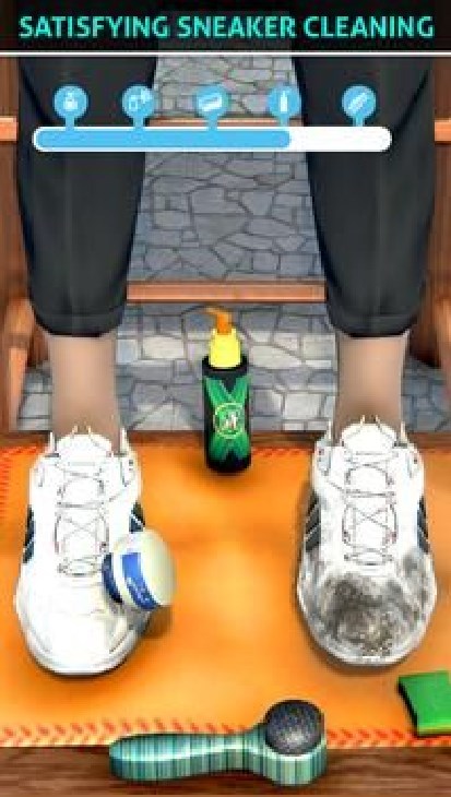 運動鞋清潔模擬器游戲中文版（Sneaker Shoes Clean Simulator）截圖2