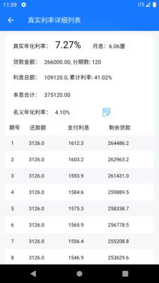 真實(shí)利率計(jì)算器APP安卓版截圖1