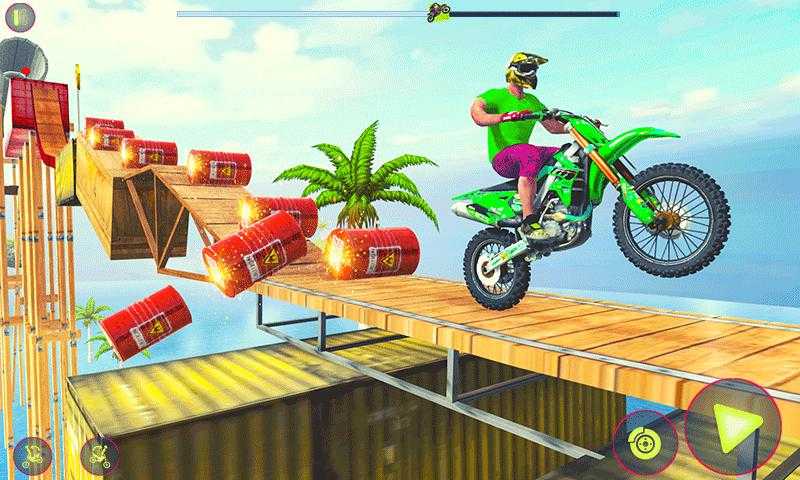 瘋狂的摩托賽車特技游戲安卓版（Crazy Bike Racing Stunt Game）截圖4