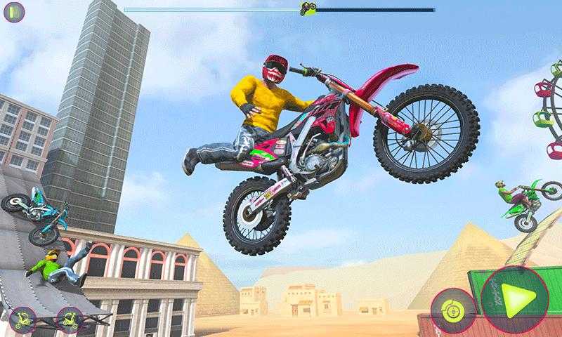 瘋狂的摩托賽車特技游戲安卓版（Crazy Bike Racing Stunt Game）截圖2